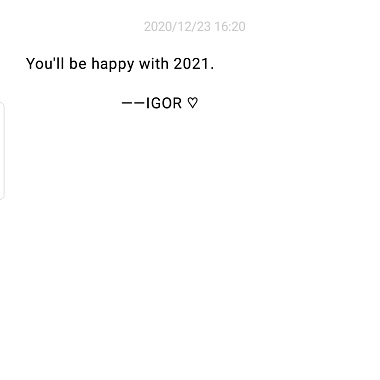 you'll be happy with 2021