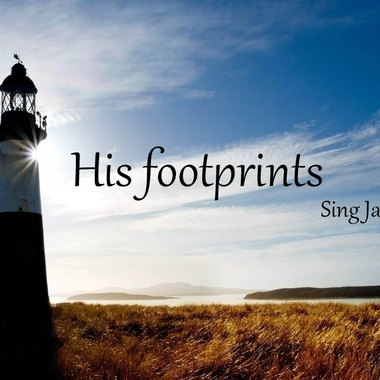 His footprints