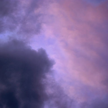 into the grey sky