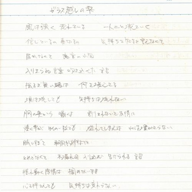 ガラス越しの雫