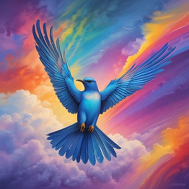 Blue Bird Flight
