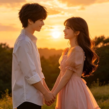 晚风借过的侧脸