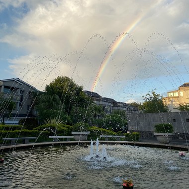 公园里的喷水池