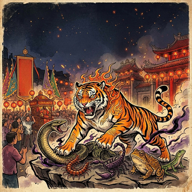 虎仔阵收五毒