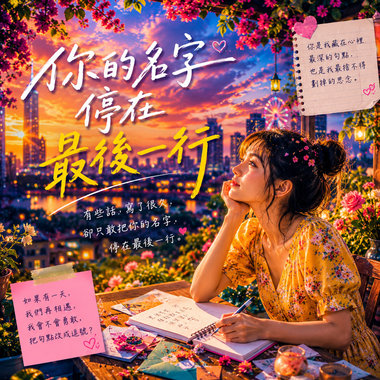 你的名字停在最后一行