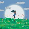 蓝色针织外套