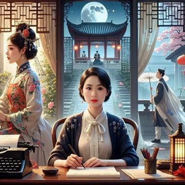 当雪花飘落