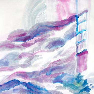 春意和煦的河床里想著你