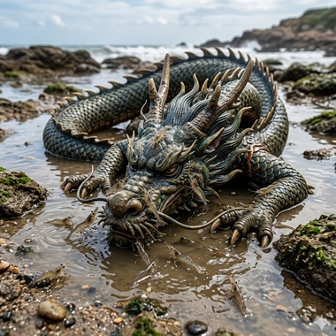 龙困浅滩遭虾戏(女)