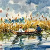沿着河流漂向远方