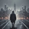 下雨天的街头