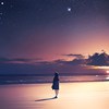沙滩夜景